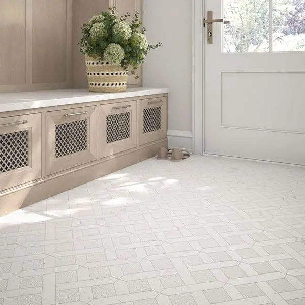 Catalina Cream Assorted Rectangle Natural Stone Mosaic – Rustic Mixed-Scale Layout