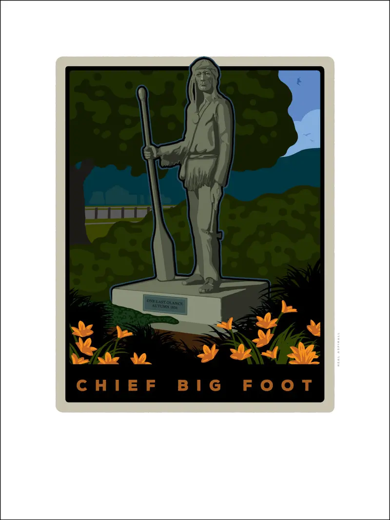 Chief Big Foot Sculpture Digital Art Print