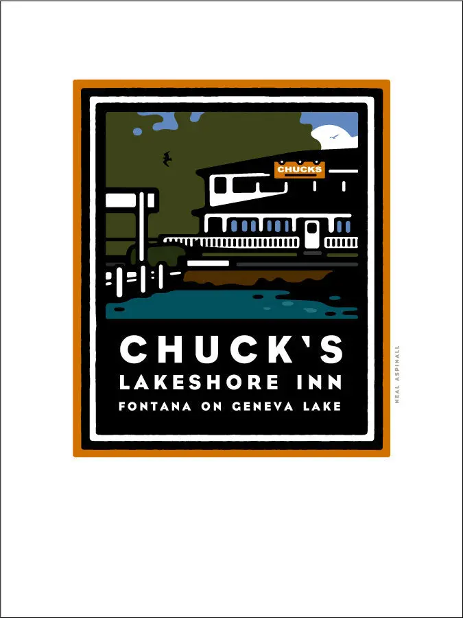 Chuck’s Lakeshore Inn Premium Giclée Art Print