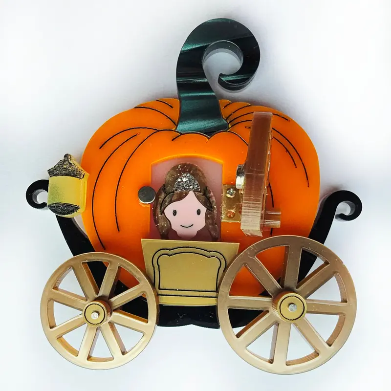 Cinderella Pumpkin Coach Brooch
