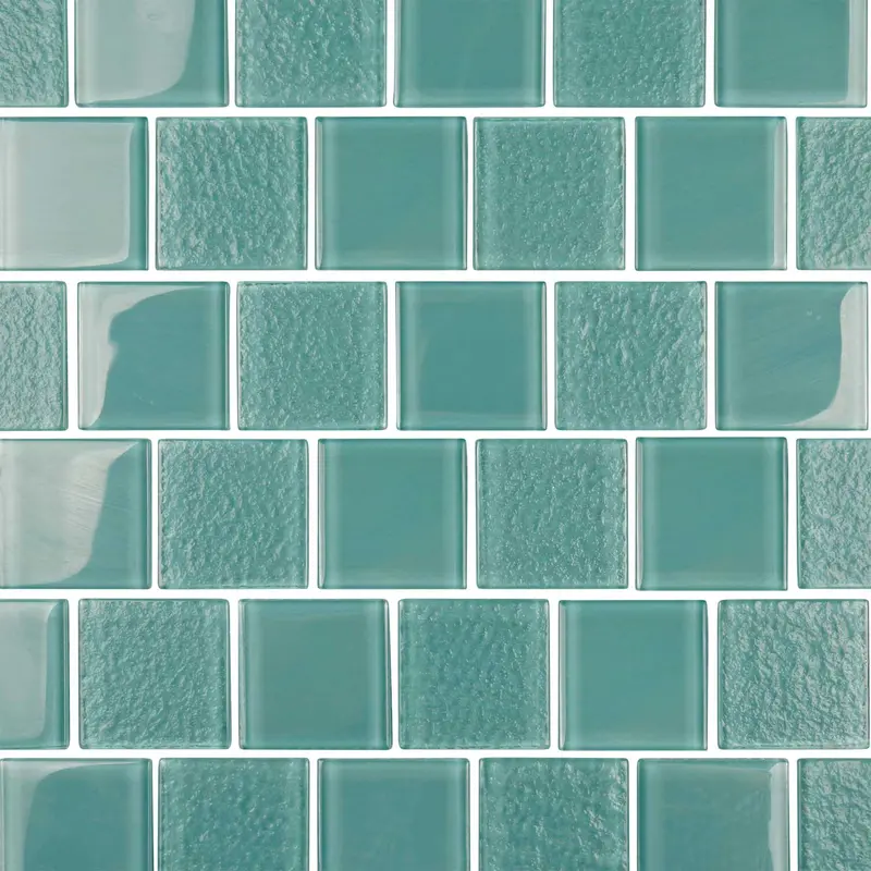 Classic Turquoise 2×2 Glass Mosaic Pool Tile