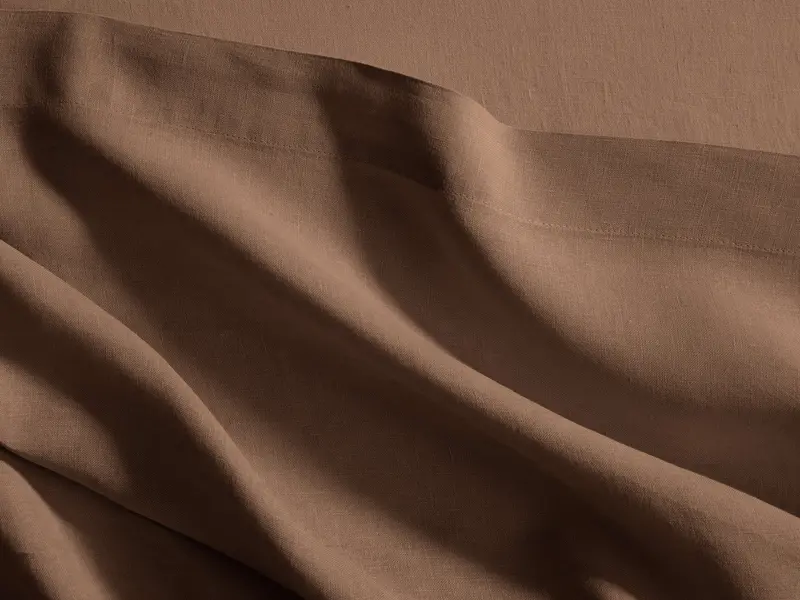 Clay Italian Garment-Dyed Linen Flat Sheet