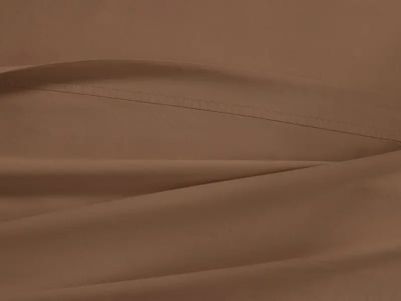 Clay-Tone Italian Garment-Dyed Percale Flat Sheet