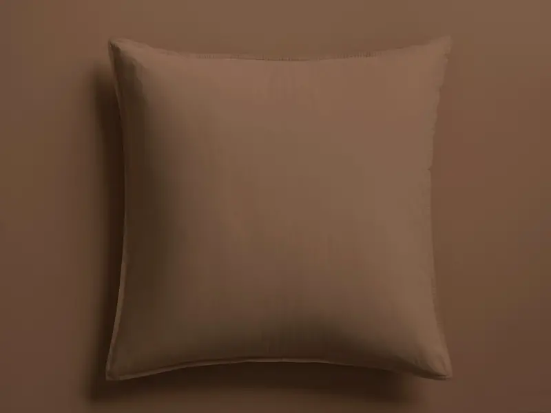 Clay-Tone Italian Garment-Dyed Percale Pillow Sham