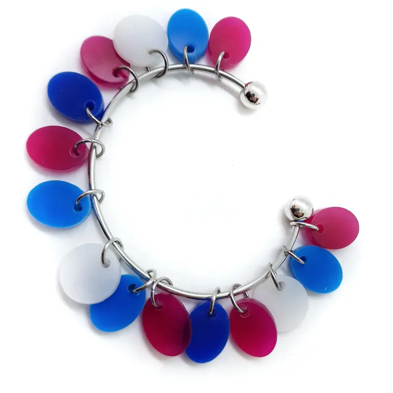 Colorful Oval Accent Rigid Bracelet