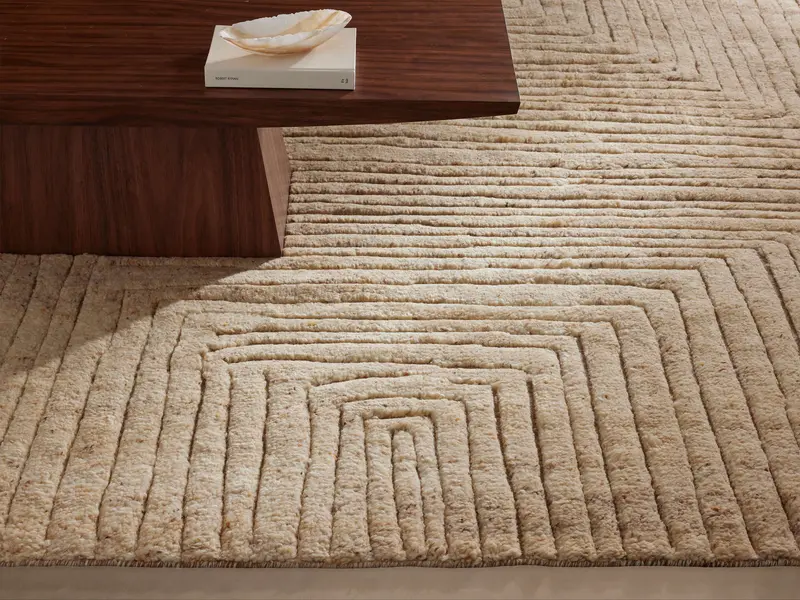 Cosmo Hand-Knotted Abstract Design Rug