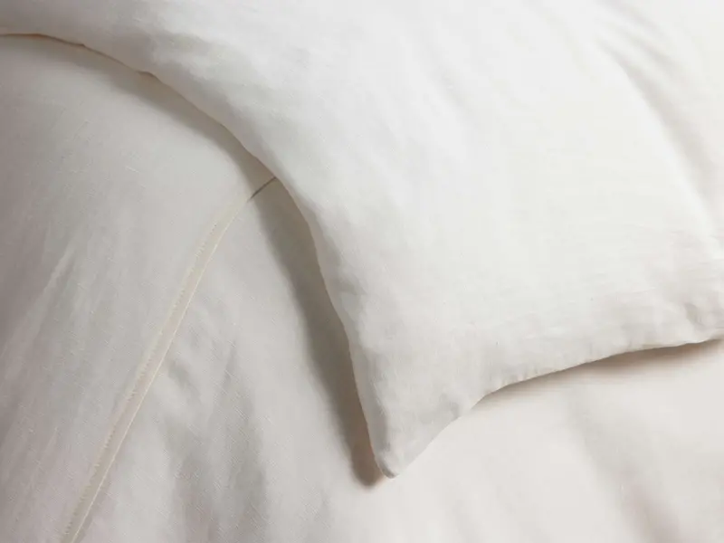 Cupro Linen Duvet Cover – Ivory Tone
