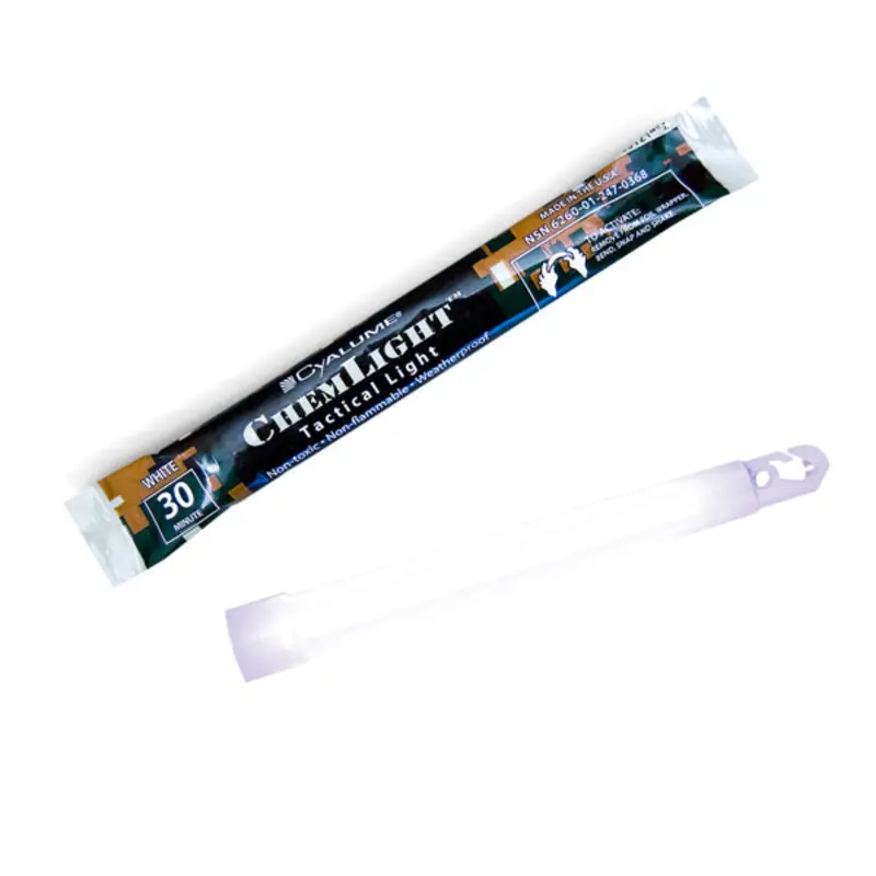 Cyalume 6-Inch White ChemLight – 8-Hour Duration