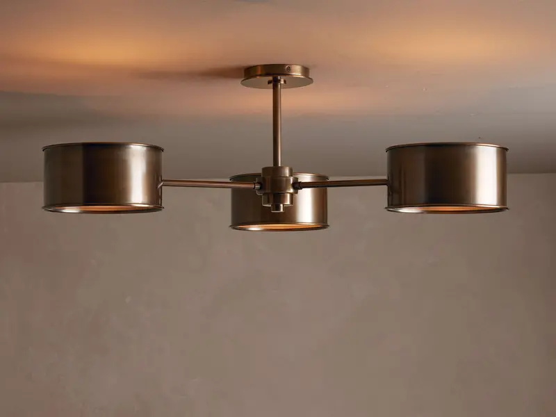 Daphne Metallic Finish Flush Mount Light Fixture