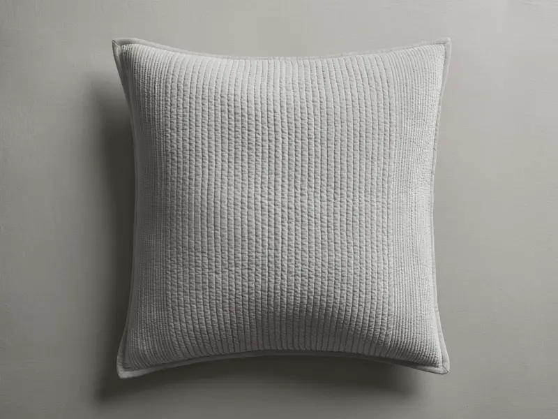 Daria Mist Gray Velvet Pillow Sham