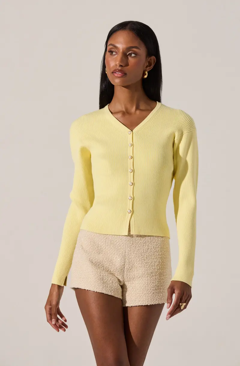 Delynn Textured Ribbed Cardigan