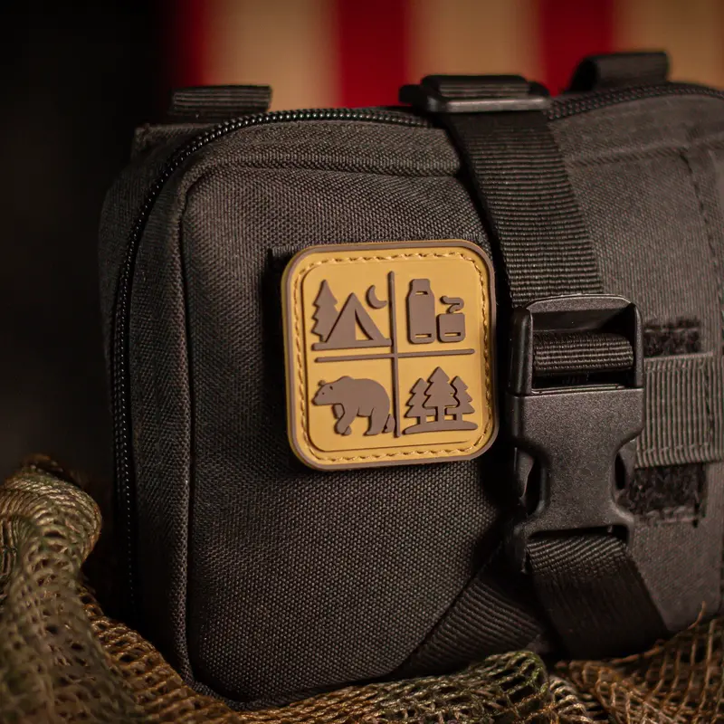 Desert Tan Adventure & Camping Patch – Rugged Outdoor Aesthetic