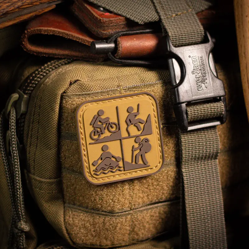 Desert Tan Adventure Sports Patch – Versatile Outdoor Motif