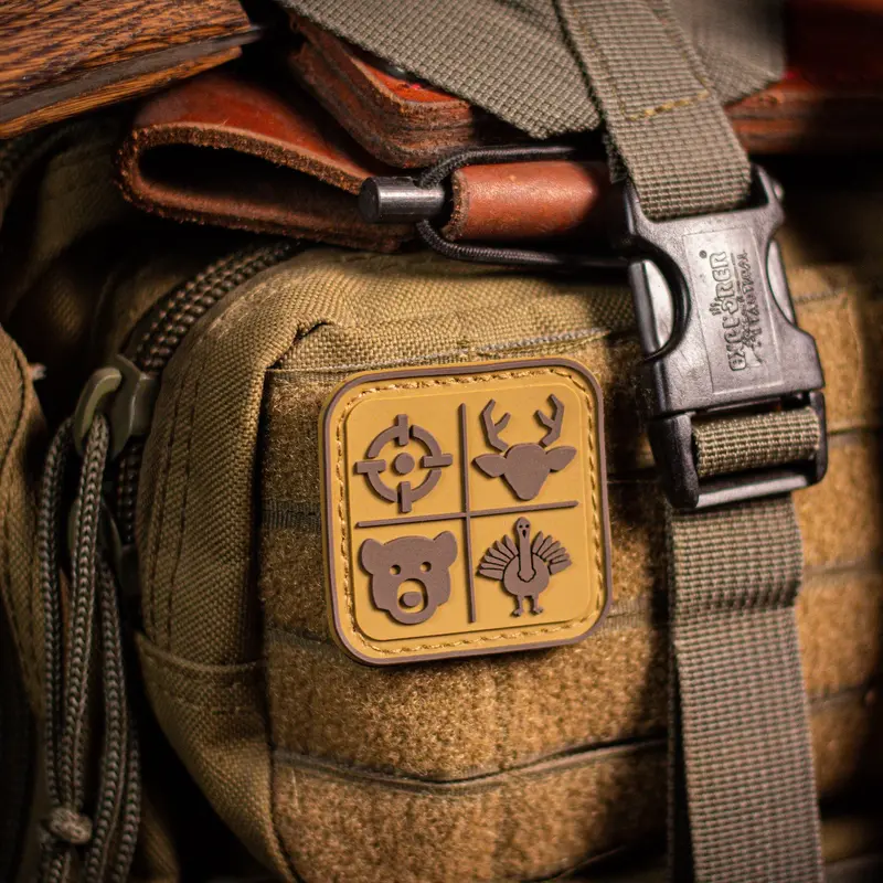 Desert Tan Rifle Hunter Morale Patch – Precision Shooting Theme