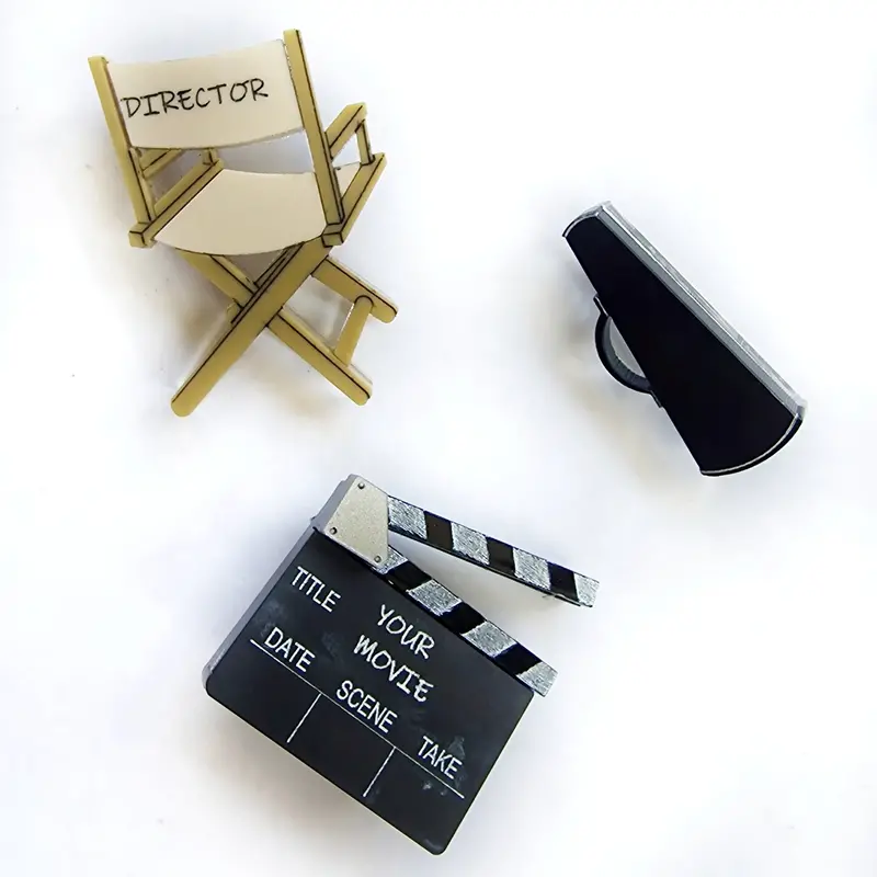 Director’s Chair & Clapperboard Triple Pin Set