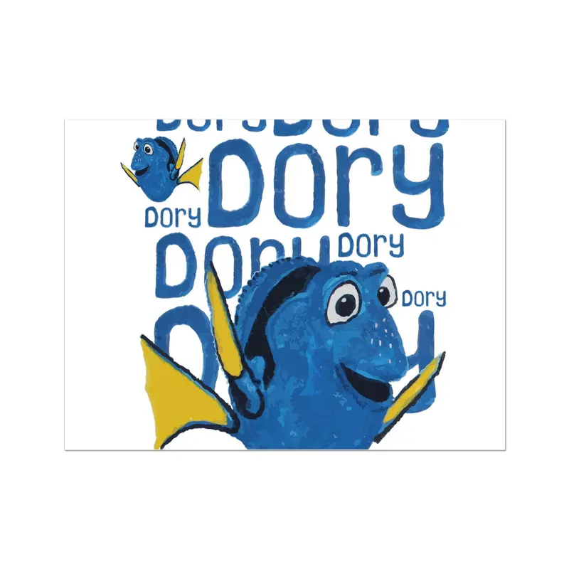 Dory Illustrated Wall Art Poster – AQUA HMP2 Decor Print