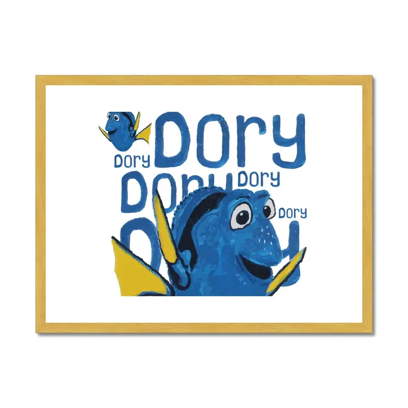 Dory Vintage-Style Framed & Mounted Wall Art – AQUA HMP2