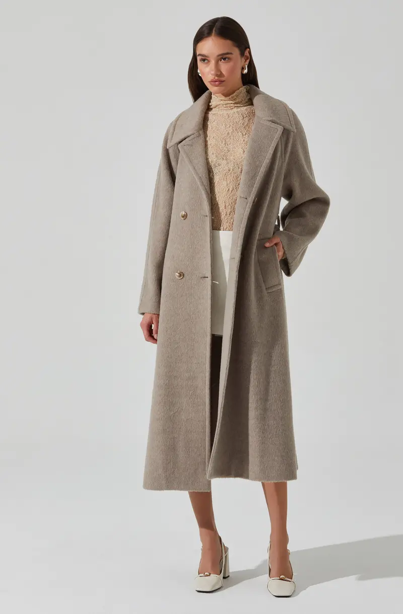 Double-Breasted Seeley Longline Wool Coat