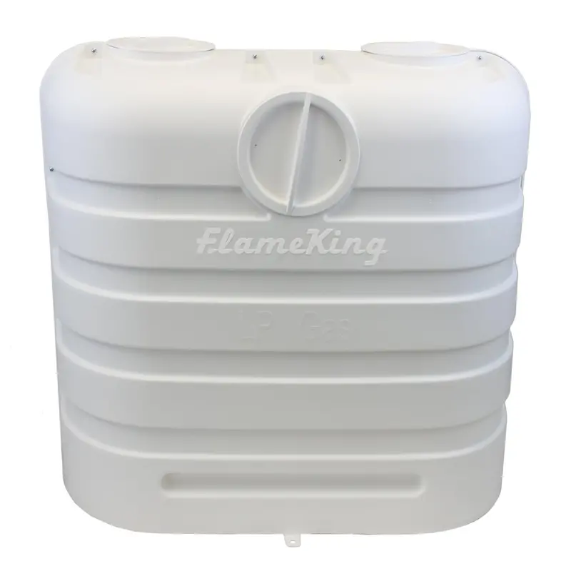 Dual 30 lb LP Propane Tank Cover – White Heavy-Duty RV & Trailer Protector – Flame King