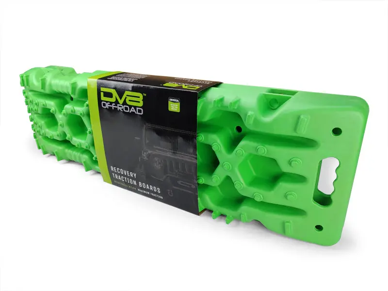 DV8 Green Traction Boards with Carry Bag – Off-Road Recovery Set