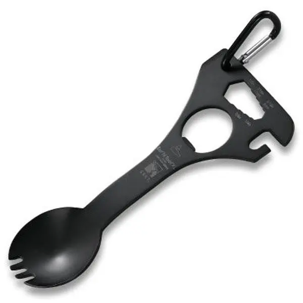 Eat’N Tool XL Multi-Function Survival Utensil – Compact Black Design