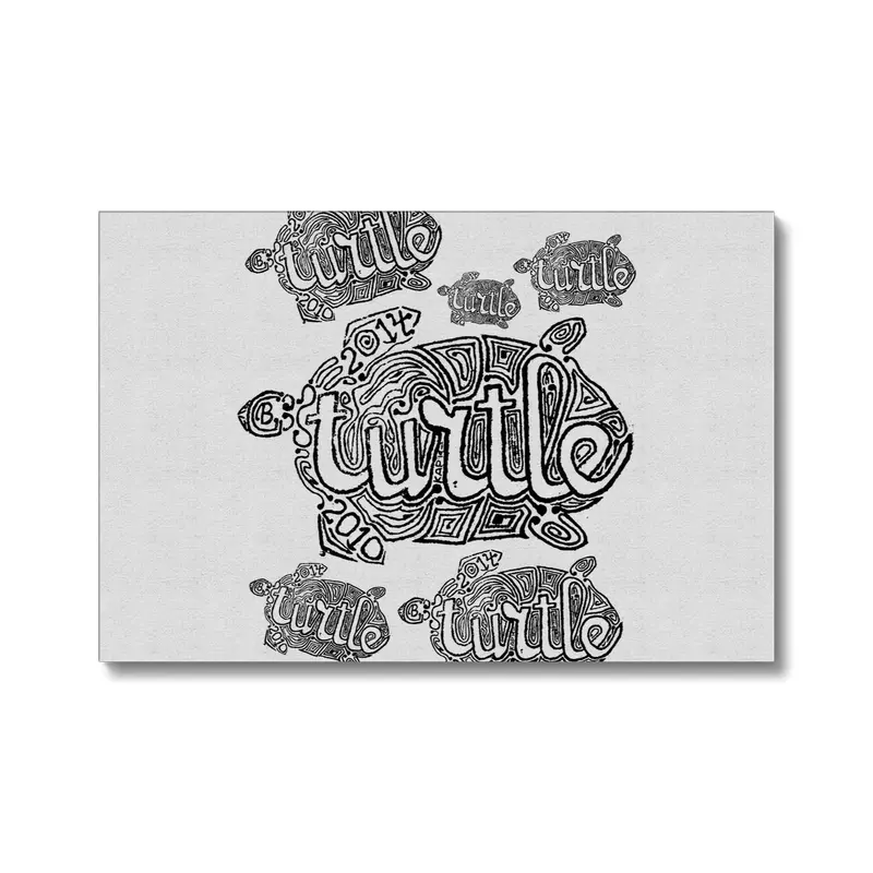 Eco Canvas Turtle Print – Sustainable Wall Decor – AQUA HMP2