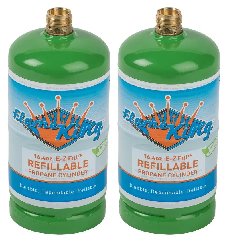 Eco-Friendly Refillable 1 lb Propane Cylinder (2-Pack) – Flame King