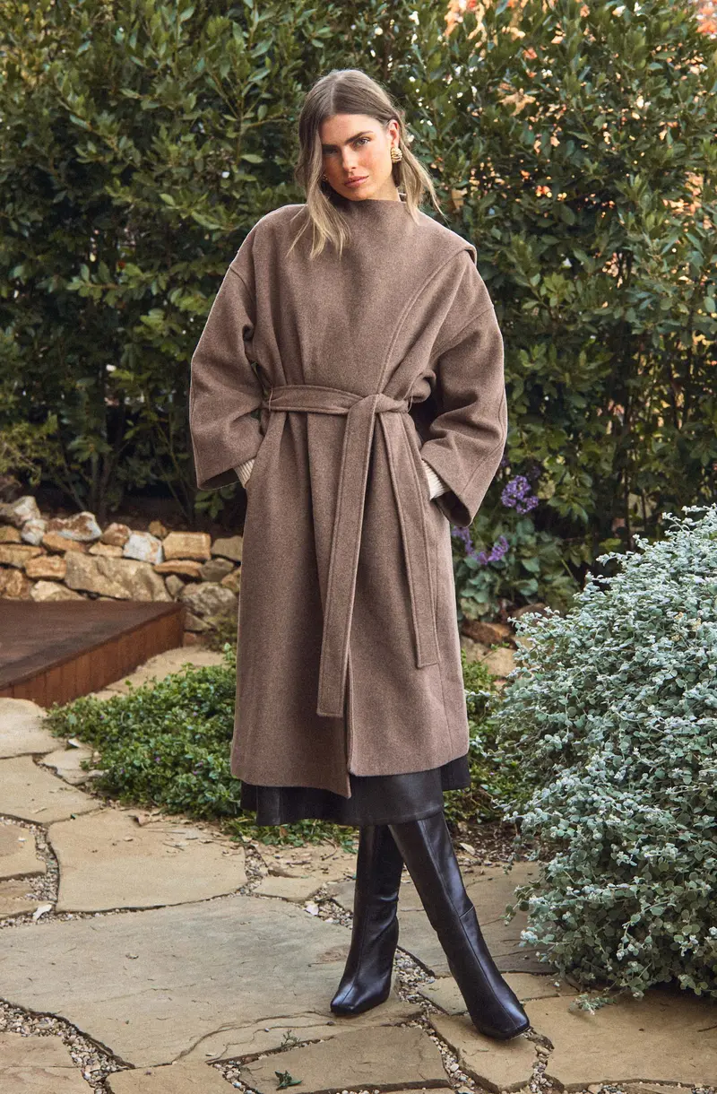 Elaxi Longline Wrap Scarf Coat – Lightweight Layer