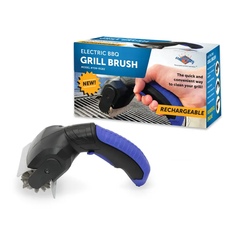 Electric BBQ Grill Cleaning Brush – Flame King Heavy-Duty Scrub Tool