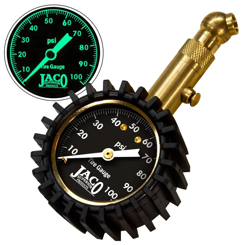 Elite Analog Tire Pressure Gauge — 0–100 PSI
