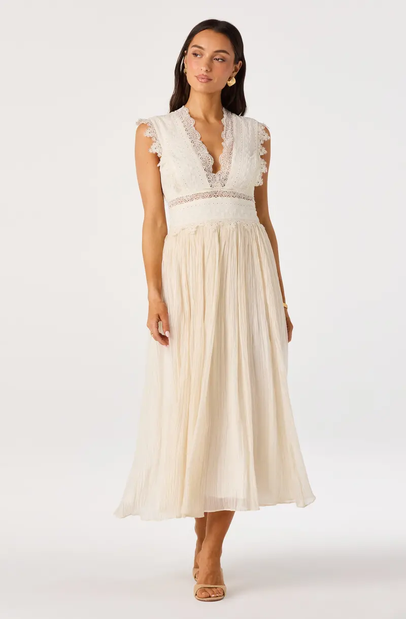 Eloise Eyelet and Lace Maxi Dress