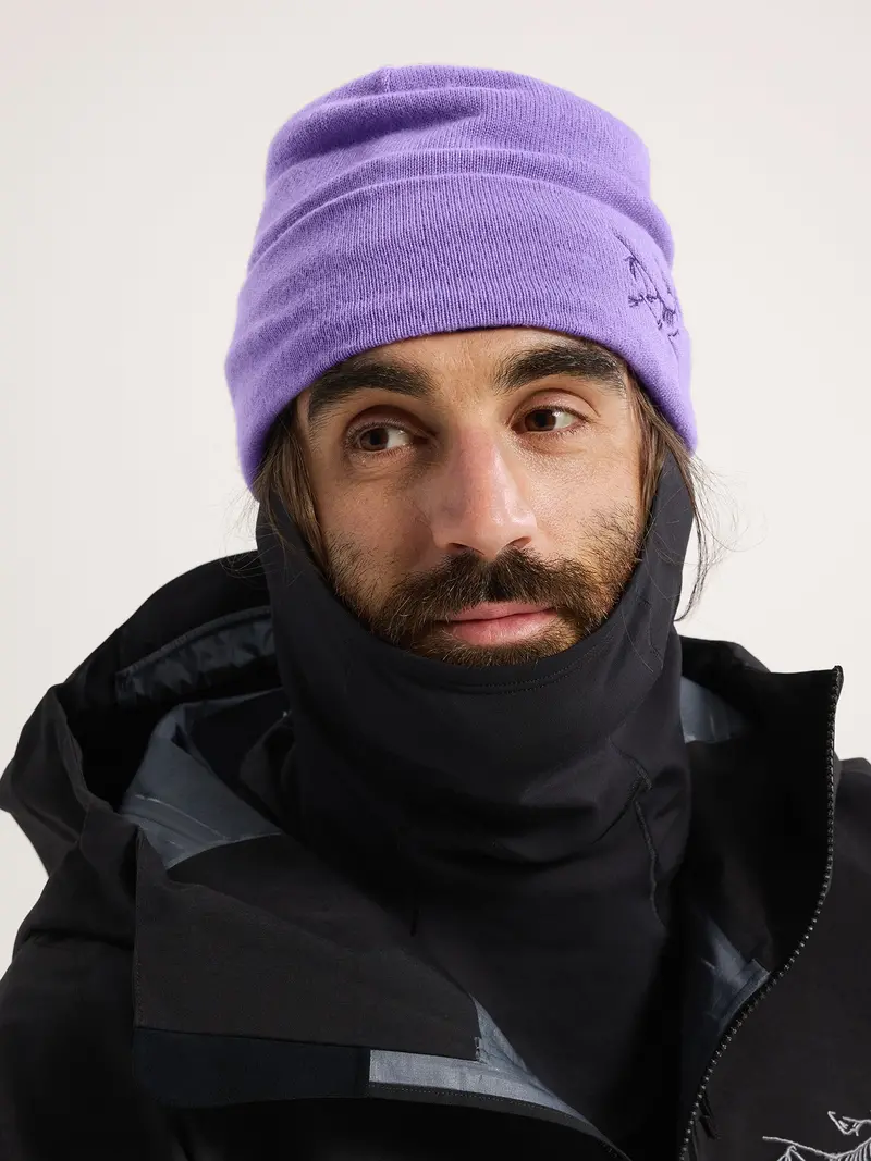 Embroidered Bird Motif Knit Toque