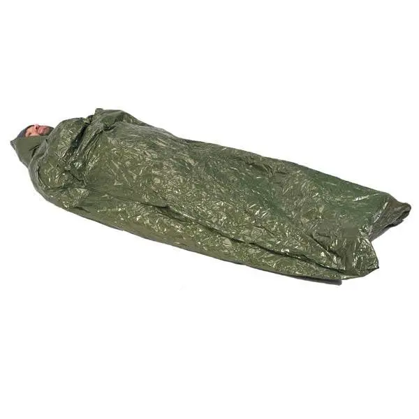 Emergency Thermal Survival Bag – Olive Drab Outer Shell, Reflective Silver Interior