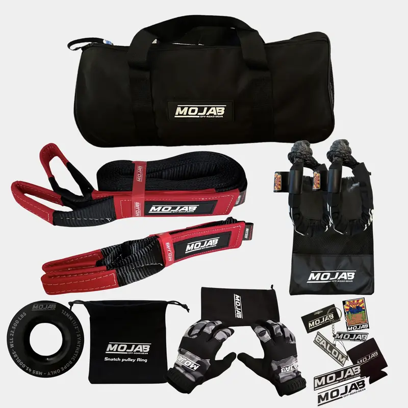 Essential Off-Road Recovery Kit: 7 Core Tools + 3 Storage Bags + 2 Velcro Straps – Lifetime Warranty
