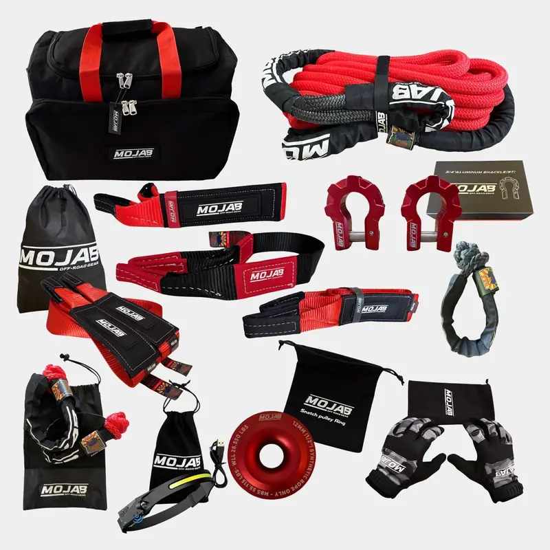 Extreme Recovery Kit: 14 Premium Tools + 9 Storage Bags + 4 Velcro Straps – Ultimate Off-Road Preparedness – Lifetime Warranty