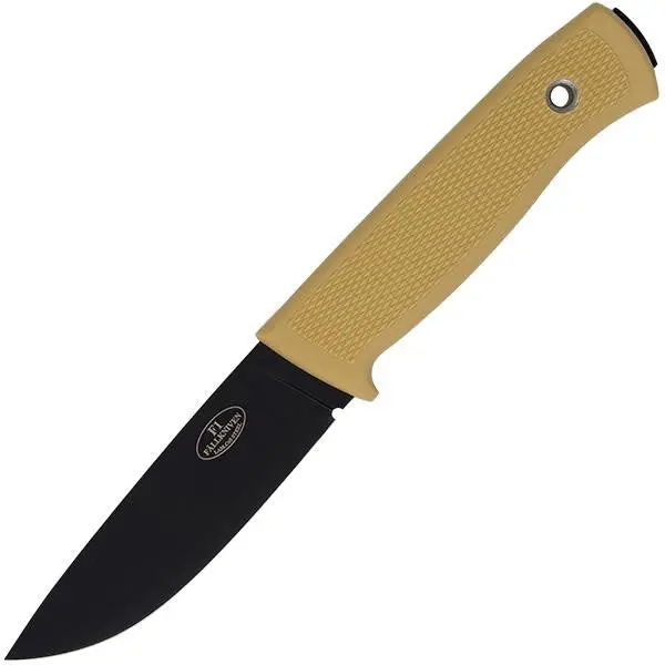 F1dz Fixed-Blade Knife – Black Thermorun Handle, Plain Edge, Zytel Sheath