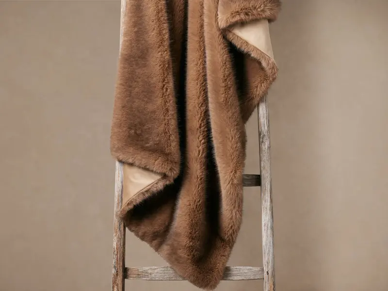 Fairbanks Faux Fur Throw Blanket – Sable Neutral Tone