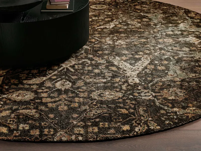 Faymount Round Hand-Knotted Area Rug