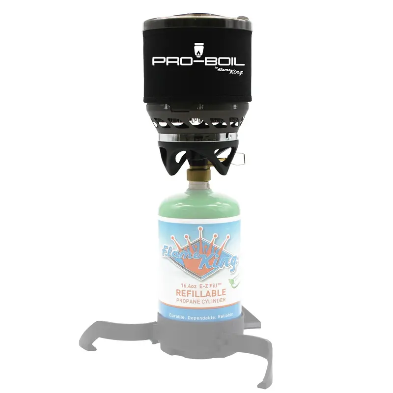 Flame King Pro-Boil Ultralight Backpacking Stove System for Campers