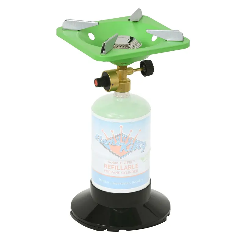 Flame King Single-Burner Portable Cooker with Integrated 1 lb Propane Base