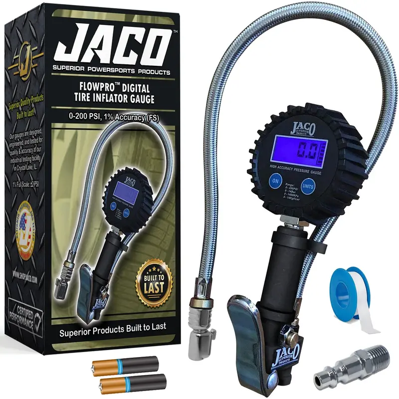 FlowPro® Digital Tire Inflator – Integrated 200 PSI Gauge & Rapid Fill
