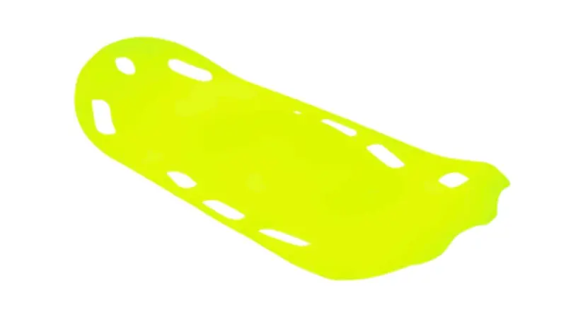 Fluorescent Green Safe Sled for High-Visibility Transport