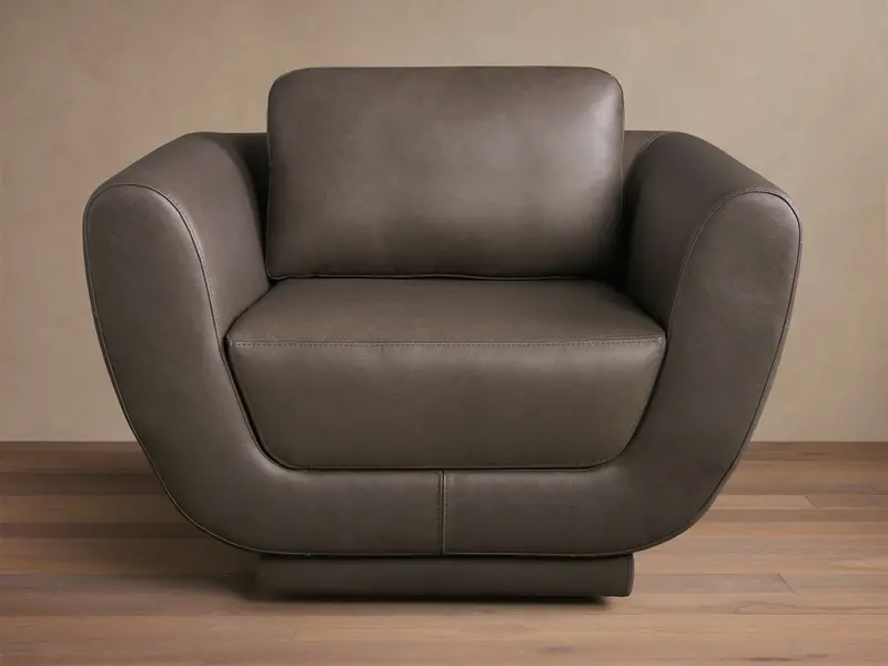 Fontana Leather Swivel Accent Chair