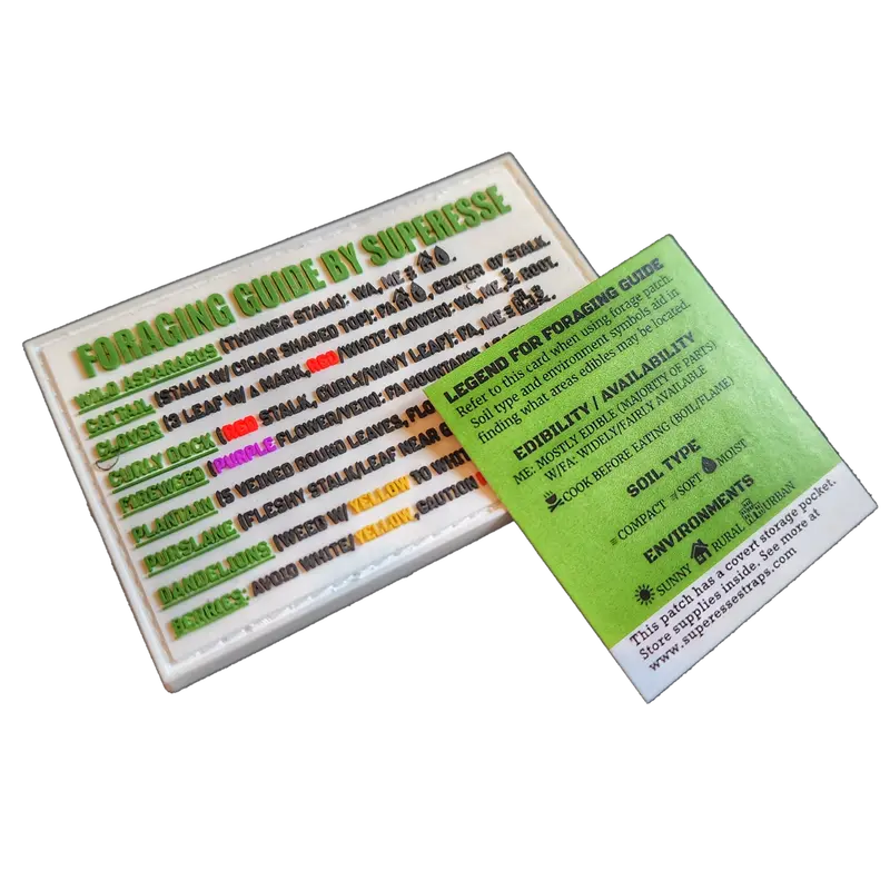 Foraging Guide Storage Patch – Quick-Reference Edible Plants & Wild Food ID Panel