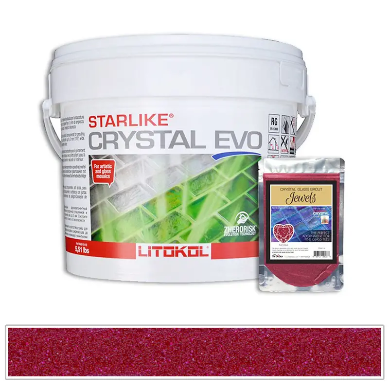 Fuchsia Starlike Crystal Evo Grout – 5.5 lb Container