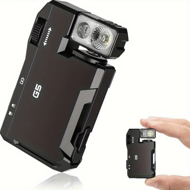 G5 Dual-Source RGB EDC Flashlight – 400-Lumen Pocket Torch with Magnetic Keychain, Textured Grip & Emergency Ready Design