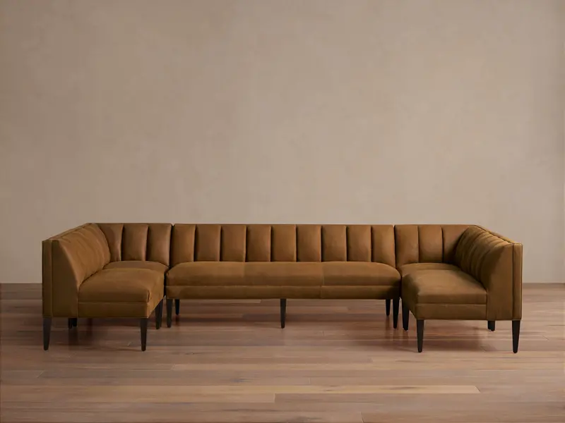 Gates Leather Banquette – U-Shaped Built-In Seating
