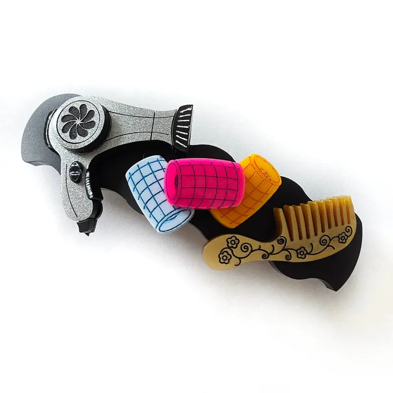 Hairdryer and Curlers Hair Clip