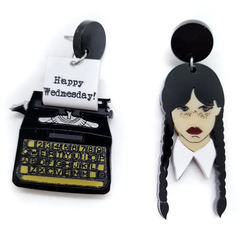 ‘Happy Wednesday’ Playful Earrings