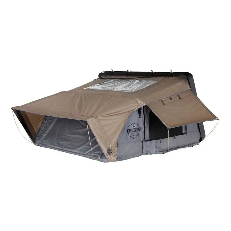 HD Bushveld II Roof Top Tent – Hard Shell with Grey Body & Tan Rainfly